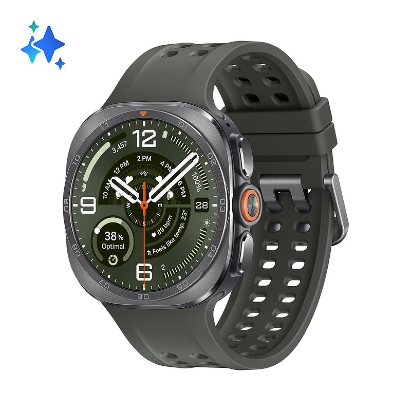 Samsung Vert Galaxy Watch Ultra2 (2026) Gps+Cellular, Boitier De 47 Mm En Argent Titane Avec Bracelet - Très Bon État - Image 10