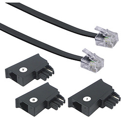 Schwaiger 6.0m RJ-11 - RJ-11 6 m Noir