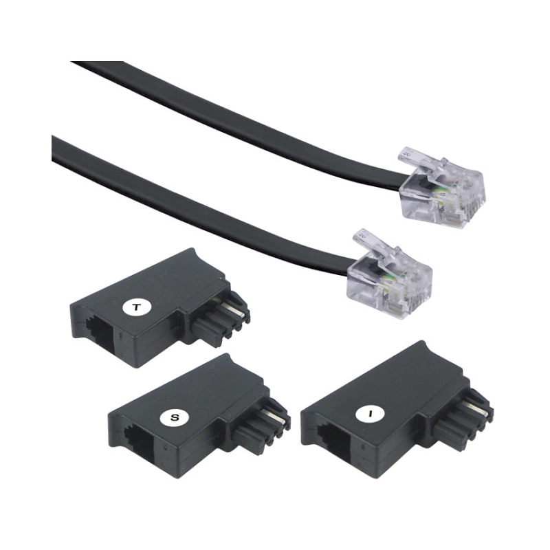 Schwaiger 6.0m RJ-11 - RJ-11 6 m Noir