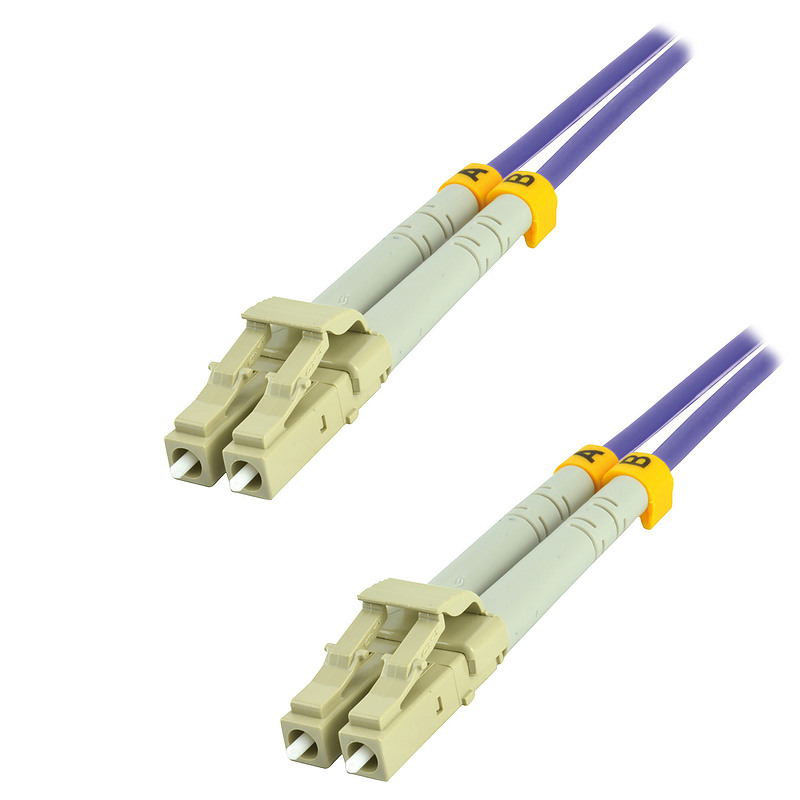 MCL Jarretière optique OM4 duplex multimode 50/125 - LC / LC 25m