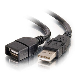 C2G 3 m Rallonge de câble USB 2.0 mâle A vers femelle A - Noir