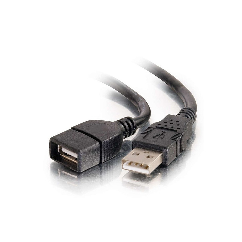 C2G 3 m Rallonge de câble USB 2.0 mâle A vers femelle A - Noir