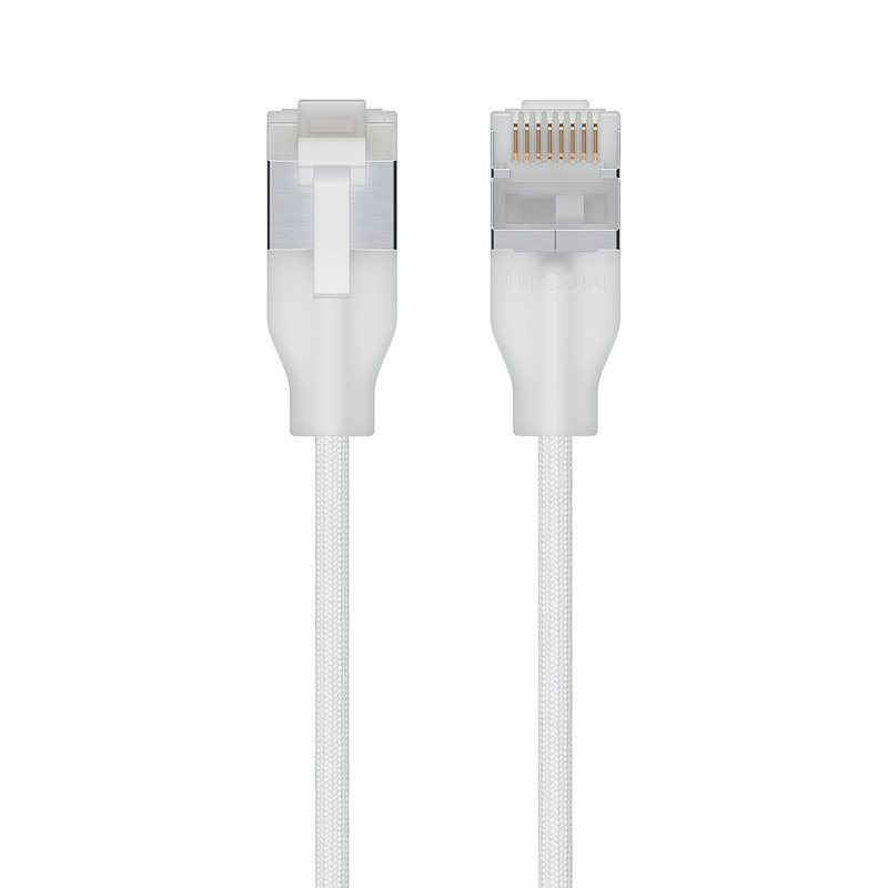 Ubiquiti UACC-Cable-Patch-EL-C6A-12M-W câble de réseau Translucide, Blanc Cat6a Rond