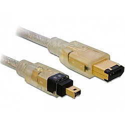 DeLOCK FireWire A/A, 2.0m 2 m 6-p 4-p Gris