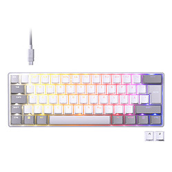 Corsair CLIPPER PRO MINI 60 clavier Gaming USB QWERTY Français Blanc