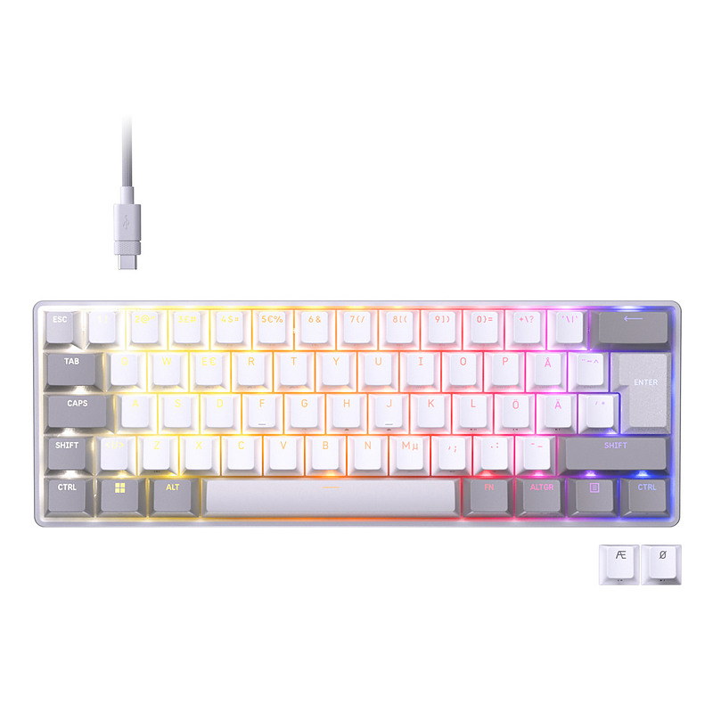 Corsair CLIPPER PRO MINI 60 clavier Gaming USB QWERTY Français Blanc