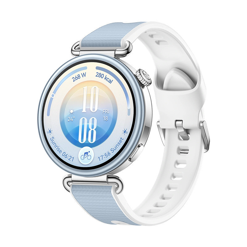 Huawei WATCH GT 7 41mm 3,35 cm (1.32") AMOLED Numérique 466x466 pixels Écran tactile Bleu, Argent Wifi GPS (satellite)