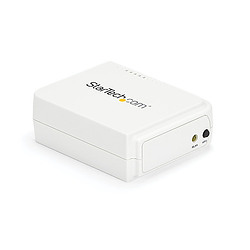 StarTech.com Serveur d'impression USB 2.0 sans fil N avec port Ethernet 10/100 Mb/s - 802.11 b/g/n
