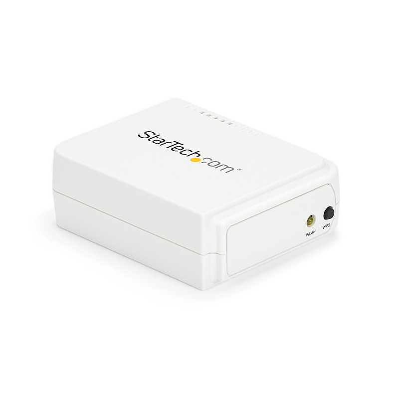 StarTech.com Serveur d'impression USB 2.0 sans fil N avec port Ethernet 10/100 Mb/s - 802.11 b/g/n