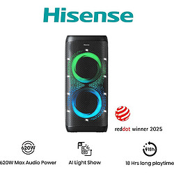 Hisense Party Thunder Orateur du parti Noir 620 W