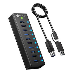 ICY BOX IB-AC6110a USB 3.2 Gen 2(3.1 Gen 2) Type-B 10000 Mbit/s Noir