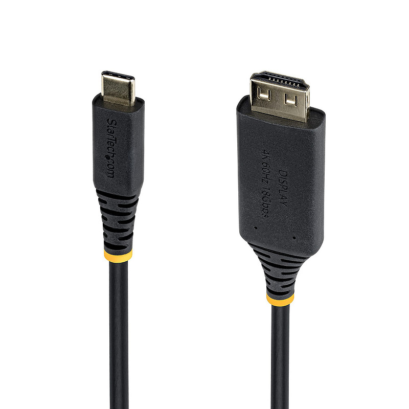 StarTech.com Câble Adaptateur USB-C vers HDMI de 4,5m, Connecteur HDMI à Verrouillage, 4K 60Hz, Compatible Thunderbolt, HDR, Câb