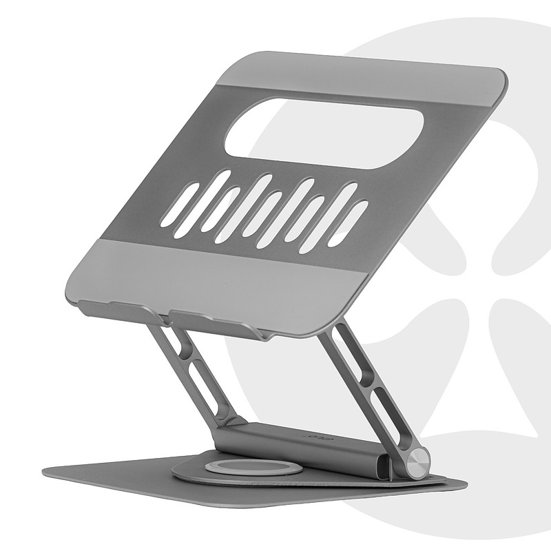 CLUB3D Support réglable en aluminium pour ordinateur portable avec hub USB-C