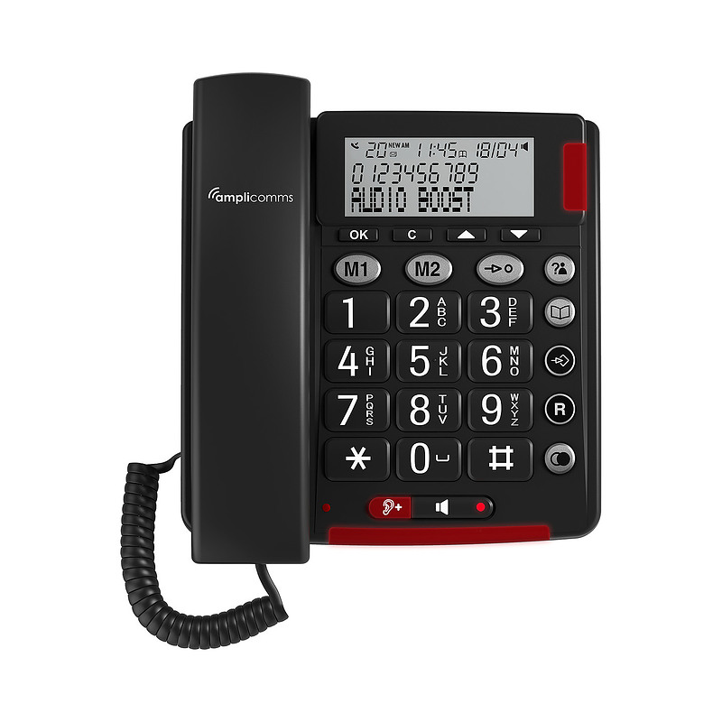 amplicomms Bigtel 48 Plus Téléphone analogique Identification de l'appelant Gris foncé
