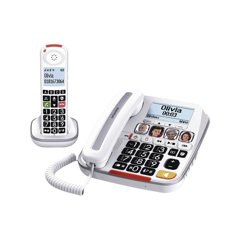 SwissVoice Xtra 3355 Combo Téléphone DECT Identification de l'appelant Blanc