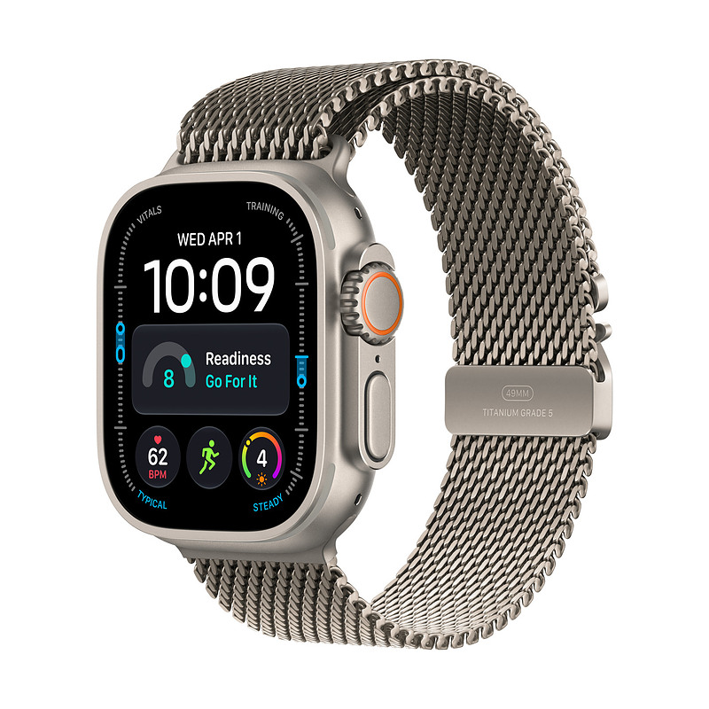 Apple Watch Ultra 4 OLED 49 mm Numérique 422x514 pixels Écran tactile 5G Titane Wifi GPS (satellite)
