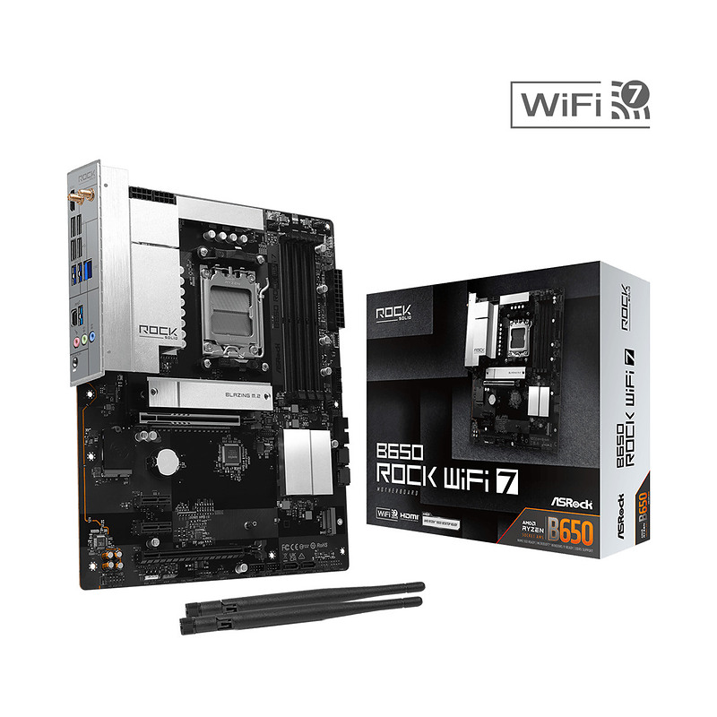 Carte mère AsRock B650 Rock AM5 DDR5 ATX WiFi 7 PCIe 5.0 - Image 3