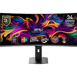 MSI MPG 341CQRDE QD-OLED X36 34" UltraWide Quad HD 0,03 ms Noir