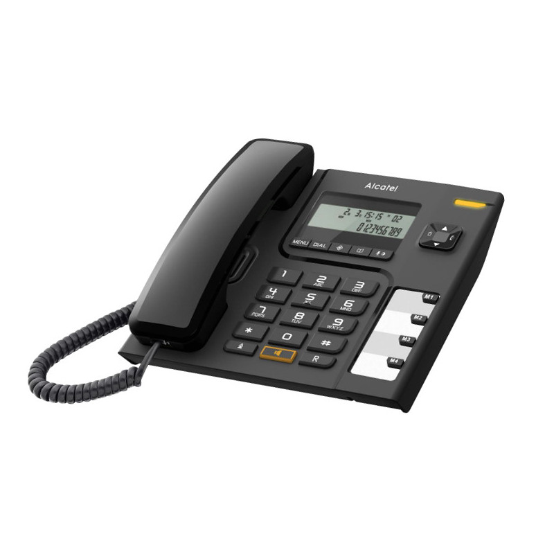 Alcatel T56 Téléphone analogique Identification de l'appelant Noir