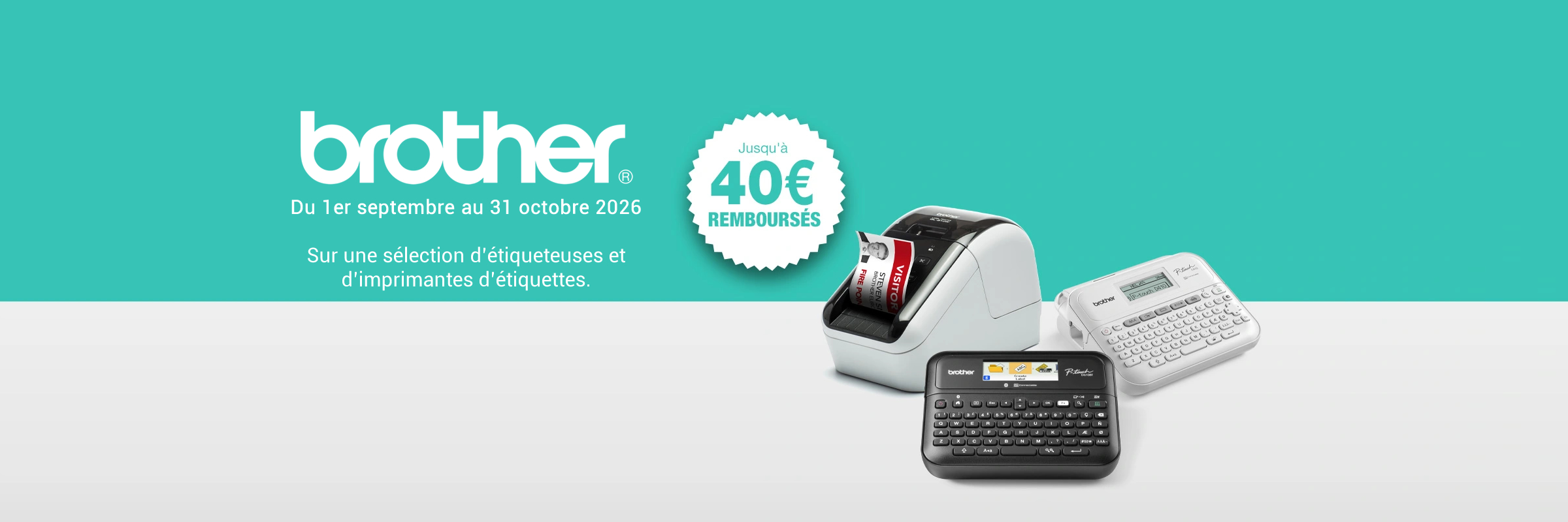 Brother - Promotion rentrée étiqueteuses Brother étiqueteuses